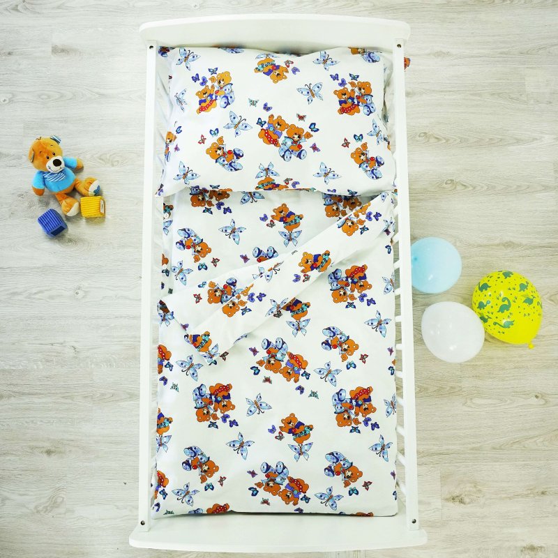 Bavlnene_detske_povleceni_medvidek_bile_EMI