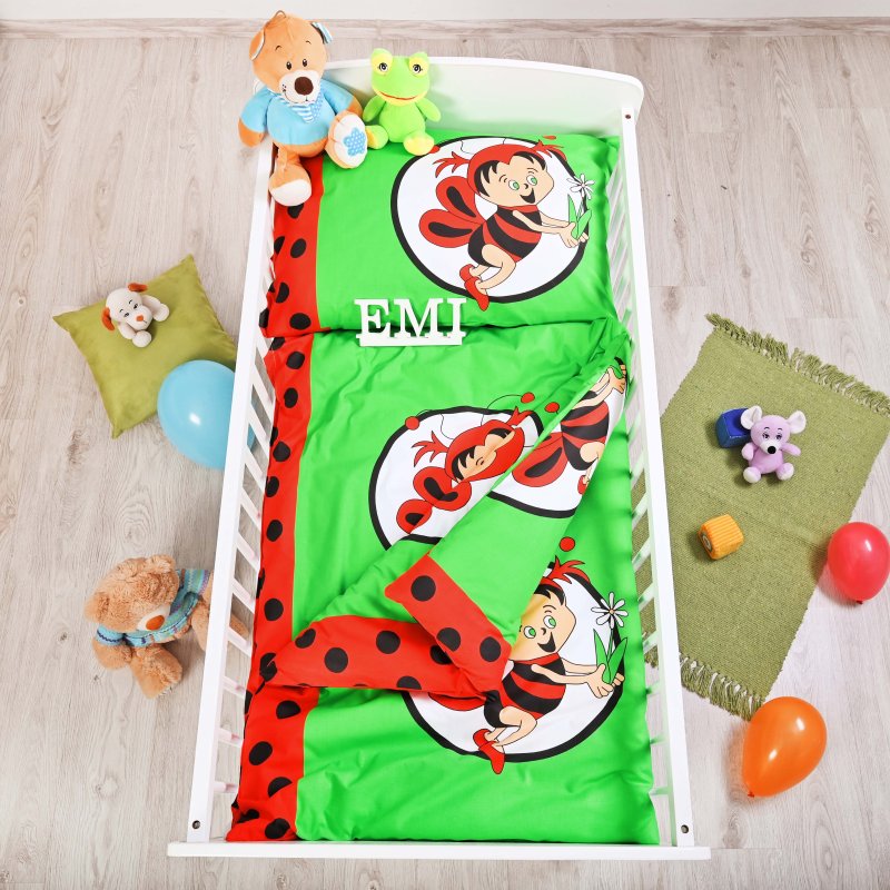 Detske_povleceni_vcelky_zeleno_cervene_EMI